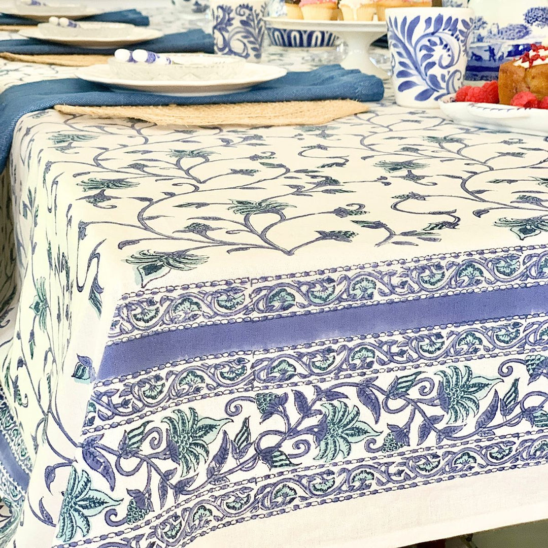 Hand block printed border detail