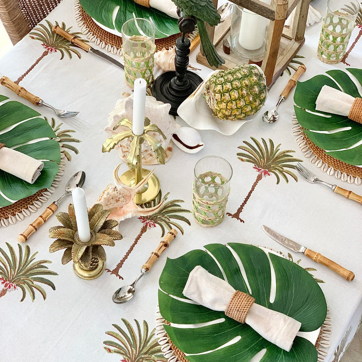 Beach House Green Palm Tablecloth