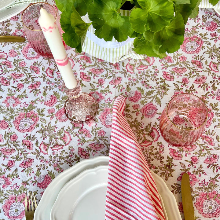 Beatrice pink and green Tablecloth