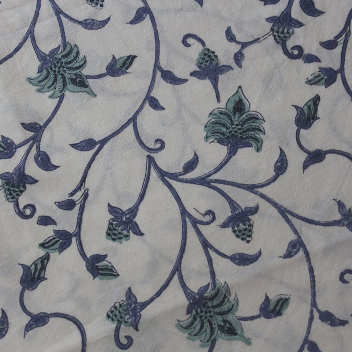18 inches blue and green cotton reusable napkin
