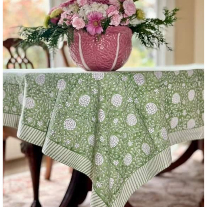 Eden green square tablecloth