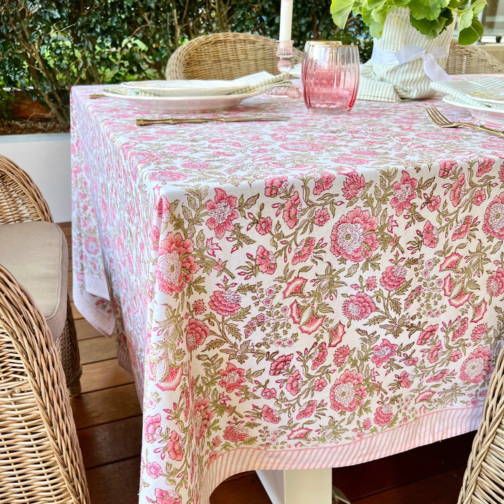 Beatrice pink and green Tablecloth