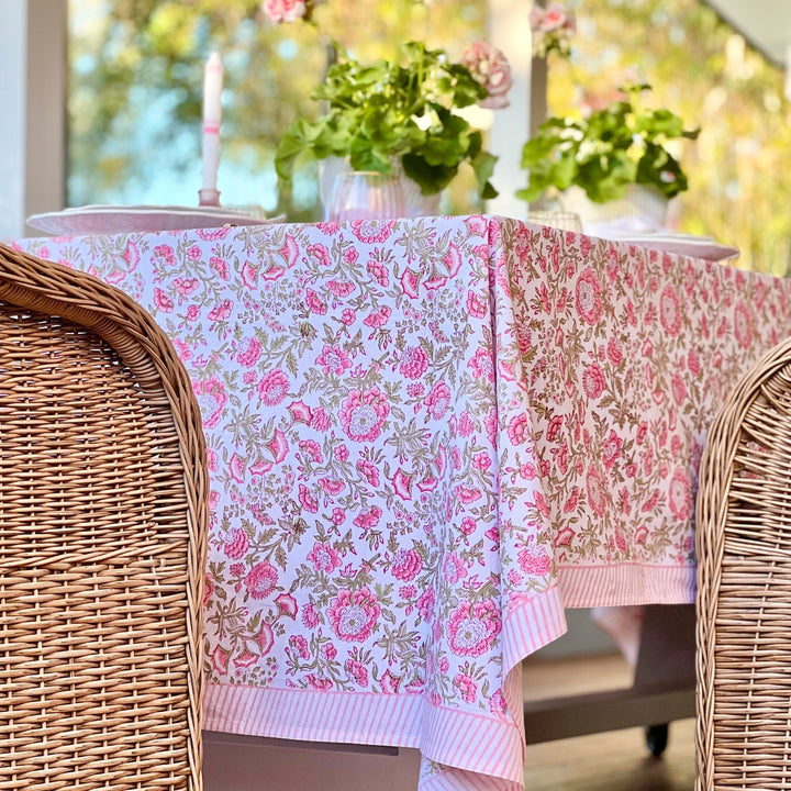 Beatrice pink and green Tablecloth